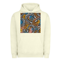 Pigment Pistachio American Flag Horseshoe Deamless Pattern Urban Hoodie - BundleAndBundleShop