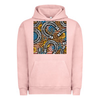 Pigment Salmon American Flag Horseshoe Deamless Pattern Urban Hoodie - BundleAndBundleShop