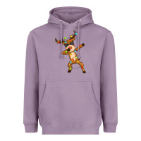 Lavender dabbing deer Heavyweight Hoodie - Zillion Design Studio