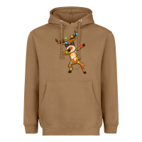 Toasted Coconut dabbing deer Heavyweight Hoodie - Zillion Design Studio