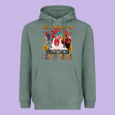 Let Me Check My Giveashitometer Heavyweight Hoodie Designed By Texasbilliewilder