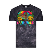 Cloud Black camp more worry less with caravan Vintage Tee - Artiststas