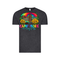 Vintage Black camp more worry less with caravan Vintage Tee - Artiststas