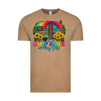 Vintage Coffee camp more worry less with caravan Vintage Tee - Artiststas