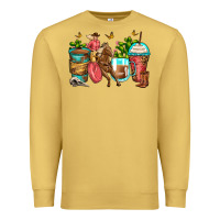 Antique Gold cowgirl coffee cups Premium Sweatshirt - Zillion Design Studio