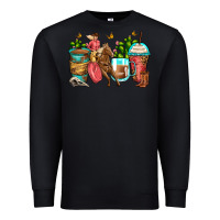 Black cowgirl coffee cups Premium Sweatshirt - Zillion Design Studio