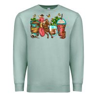 Seafoam cowgirl coffee cups Premium Sweatshirt - Zillion Design Studio