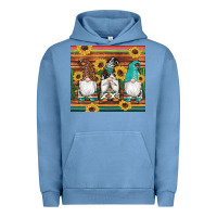 Pigment Pebble Blue western gnomes cactus sunflowers serape wooden leopard gemstone Urban Hoodie - Artiststas