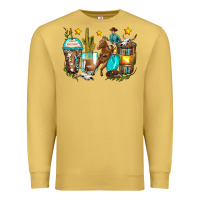 Antique Gold cowboy coffee cups Premium Sweatshirt - Zillion Design Studio