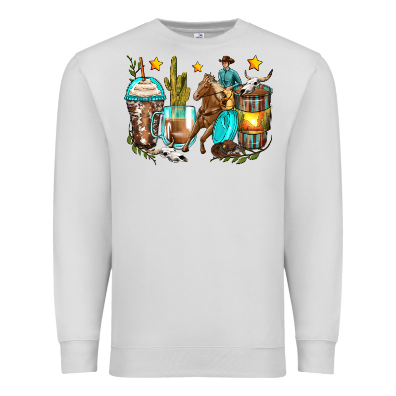 Cowboy Coffee Cups Premium Sweatshirt by Zillion Design Studio | Teevron