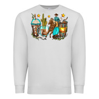 Dove Grey cowboy coffee cups Premium Sweatshirt - Zillion Design Studio
