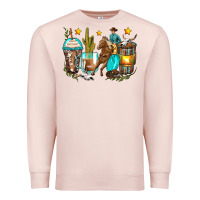 Pale Pink cowboy coffee cups Premium Sweatshirt - Zillion Design Studio