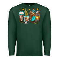 Sports Green cowboy coffee cups Premium Sweatshirt - Zillion Design Studio