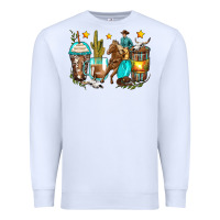 White cowboy coffee cups Premium Sweatshirt - Zillion Design Studio