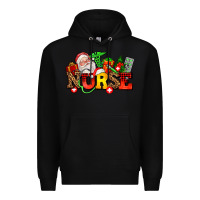 Black nurse with Christmas Premium Hoodie - AdoDesignShop