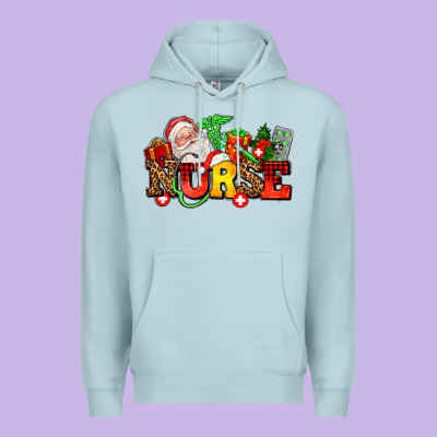 Nurse With Christmas Premium Hoodie Designed By Adodesignshop