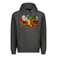 Charcoal Heather nurse with Christmas Premium Hoodie - AdoDesignShop