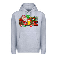 Heather Grey nurse with Christmas Premium Hoodie - AdoDesignShop