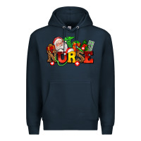 Navy nurse with Christmas Premium Hoodie - AdoDesignShop