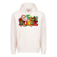 Pale Pink nurse with Christmas Premium Hoodie - AdoDesignShop