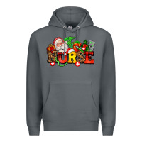 Rock nurse with Christmas Premium Hoodie - AdoDesignShop