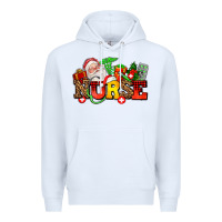 White nurse with Christmas Premium Hoodie - AdoDesignShop