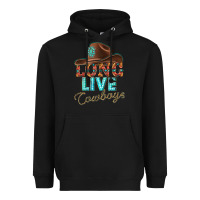 Black long live cowboys Heavyweight Hoodie - texasbilliewilder