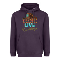 Plum long live cowboys Heavyweight Hoodie - texasbilliewilder