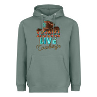 Sage long live cowboys Heavyweight Hoodie - texasbilliewilder