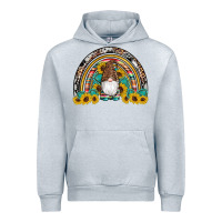 Heather Grey western gnome gemstones sunflowers rainbow Urban Hoodie - Artiststas