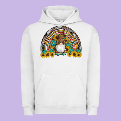 Western Gnome Gemstones Sunflowers Rainbow Urban Hoodie Designed By Artiststas