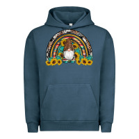 Pigment Midnight Navy western gnome gemstones sunflowers rainbow Urban Hoodie - Artiststas