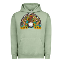 Pigment Oil Green western gnome gemstones sunflowers rainbow Urban Hoodie - Artiststas