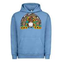 Pigment Pebble Blue western gnome gemstones sunflowers rainbow Urban Hoodie - Artiststas