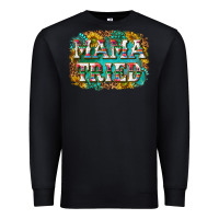 Black western mama tried with sunflowers and gemstone Premium Sweatshirt - texasbilliewilder