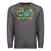 Charcoal Heather western mama tried with sunflowers and gemstone Premium Sweatshirt - texasbilliewilder