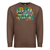 Chestnut western mama tried with sunflowers and gemstone Premium Sweatshirt - texasbilliewilder