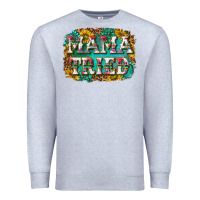 Heather Grey western mama tried with sunflowers and gemstone Premium Sweatshirt - texasbilliewilder