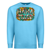 Ocean Blue western mama tried with sunflowers and gemstone Premium Sweatshirt - texasbilliewilder