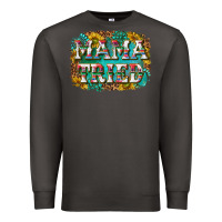 Smoke western mama tried with sunflowers and gemstone Premium Sweatshirt - texasbilliewilder