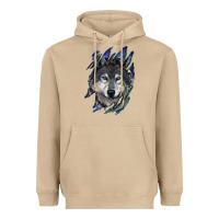 Mushroom Wolf scratch mark Heavyweight Hoodie - RanaPortraitStore