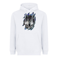 White Wolf scratch mark Heavyweight Hoodie - RanaPortraitStore