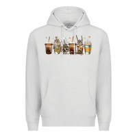 Dove Grey skeleton coffee cups Premium Hoodie - Jasminsmagicworld