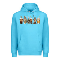 Ocean Blue skeleton coffee cups Premium Hoodie - Jasminsmagicworld