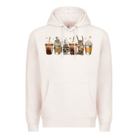 Pale Pink skeleton coffee cups Premium Hoodie - Jasminsmagicworld