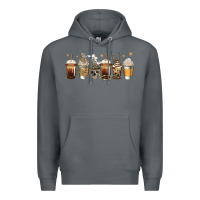 Rock skeleton coffee cups Premium Hoodie - Jasminsmagicworld