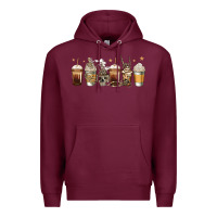 Skeleton Coffee Cups Premium Hoodie | Teevron