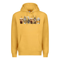 Mustard skeleton coffee cups Premium Hoodie - Jasminsmagicworld