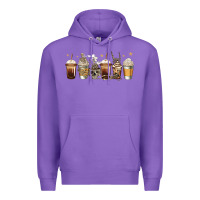 Purple skeleton coffee cups Premium Hoodie - Jasminsmagicworld