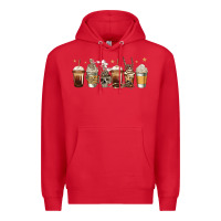 Red skeleton coffee cups Premium Hoodie - Jasminsmagicworld